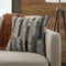 20" Gray And Brown Striped Faux Hide Throw Pillow Cover