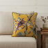 20" Yellow And Brown Cotton Throw Pillow Cover