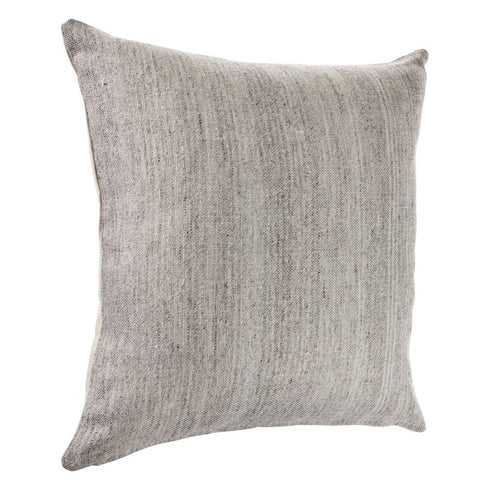 20" Gray Wool Blend Throw Pillow Cover