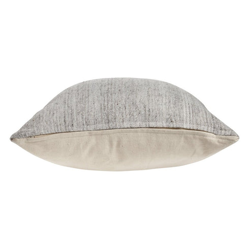 20" Gray Wool Blend Throw Pillow Cover