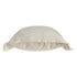 20" Beige And Ivory Cotton Throw Pillow Cover with Fringe