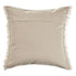 20" Beige And Ivory Cotton Throw Pillow Cover with Fringe