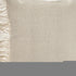 20" Beige And Ivory Cotton Throw Pillow Cover with Fringe