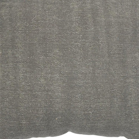 20" Gray Cotton Throw Pillow Cover