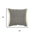 20" Gray Cotton Throw Pillow Cover