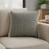 20" Gray Cotton Throw Pillow Cover