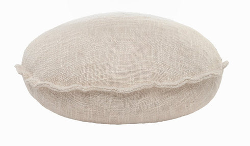20" Beige Cotton Throw Pillow Cover