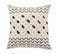20" Tan And Black Cotton Throw Pillow Cover