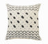 20" Tan And Black Cotton Throw Pillow Cover