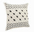 20" Tan And Black Cotton Throw Pillow Cover