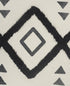 20" Tan And Black Cotton Throw Pillow Cover