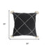 20" Tan And Black Cotton Throw Pillow Cover