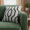 20" White And Black Geometric Cotton Throw Pillow Cover