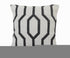 20" White And Black Geometric Cotton Throw Pillow Cover