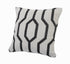 20" White And Black Geometric Cotton Throw Pillow Cover