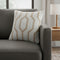20" White And Tan Geometric Cotton Throw Pillow Cover
