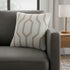 20" White And Tan Geometric Cotton Throw Pillow Cover