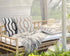20" White And Tan Geometric Cotton Throw Pillow Cover