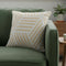 20" White And Tan Geometric Cotton Throw Pillow Cover