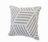 20" White And Gray Geometric Cotton Throw Pillow Cover