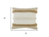 20" Tan And Ivory Throw Pillow Cover