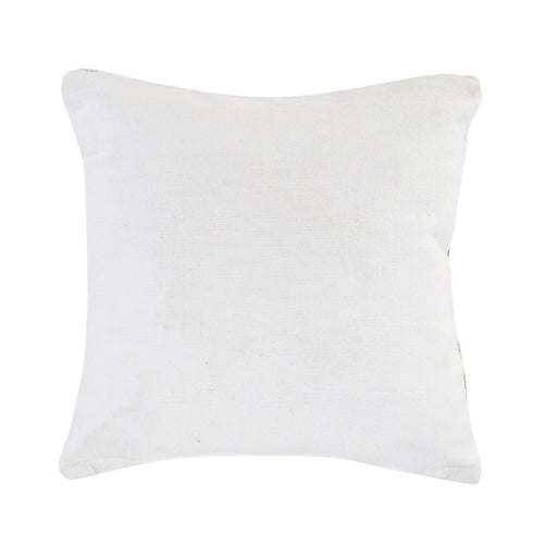 20" Beige And White Striped Cotton Blend Throw Pillow Cover