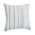 20" White And Blue Beach Striped Cotton Throw Pillow Cover