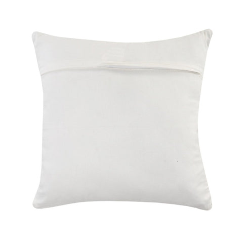 20" White And Blue Beach Striped Cotton Throw Pillow Cover