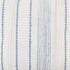 20" White And Blue Beach Striped Cotton Throw Pillow Cover