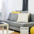 20" White And Yellow Striped Cotton Throw Pillow Cover