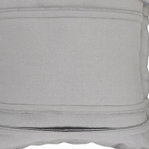 20" Gray Cotton Throw Pillow Cover