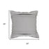 20" Gray Cotton Throw Pillow Cover