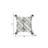 20" Off White Maroon And Teal Blue Geometric Cotton Throw Pillow Cover with Tassels