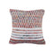20" White And Red Striped Polyester Blend Throw Pillow Cover