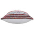 20" White And Red Striped Polyester Blend Throw Pillow Cover