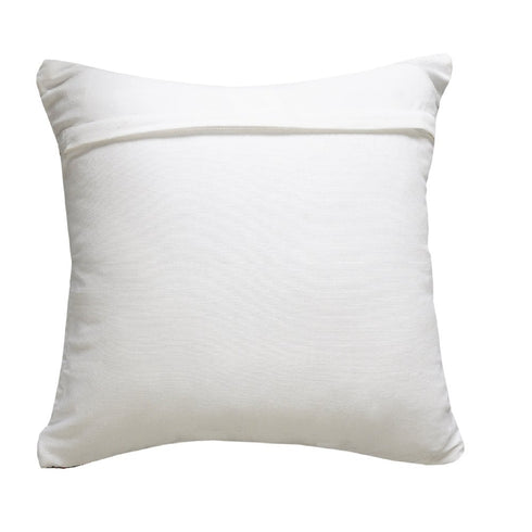 20" White And Red Striped Polyester Blend Throw Pillow Cover