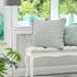 24" Blue And Green Geometric Throw Pillow Cover