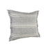 24" Gray And Ivory Striped Throw Pillow Cover