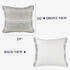 24" Gray And Ivory Striped Throw Pillow Cover