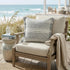 24" Gray And Ivory Striped Throw Pillow Cover