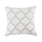 20" Ivory And Gray Throw Pillow Cover