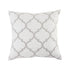 20" Ivory And Gray Throw Pillow Cover