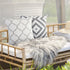 20" Ivory And Gray Throw Pillow Cover