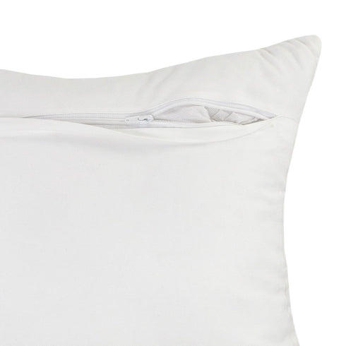 20" Ivory And Gray Throw Pillow Cover