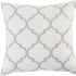 20" Ivory And Gray Throw Pillow Cover