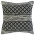 20" Black And White Diamond Cotton Blend Throw Pillow Cover with Embroidery And Texture