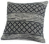 20" Black And White Diamond Cotton Blend Throw Pillow Cover with Embroidery And Texture