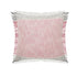 20" Pink And Gray Color Block Cotton Throw Pillow Cover with Fringe