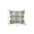20" Gray And Ivory Plaid Cotton Blend Throw Pillow Cover with Fringe