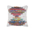 20" White Orange And Blue Geometric Cotton Throw Pillow Cover